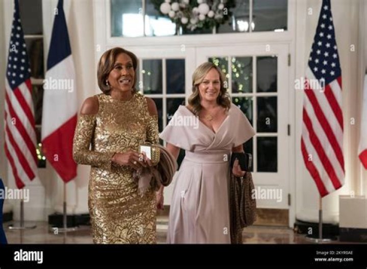 Robin Roberts and Gaila Amber Laign arrive to attend a State Dinner in honor of President Emmanuel Macron and Brigitte Macron of France hosted by United States President Joe Biden and first lady Dr. Jill Biden at the White House in Washington, DC on Thursday, December 1, 2022. Guest Arrivals for State Dinner at the White House, Washington, District of Columbia, United States - 01 Dec 2022
