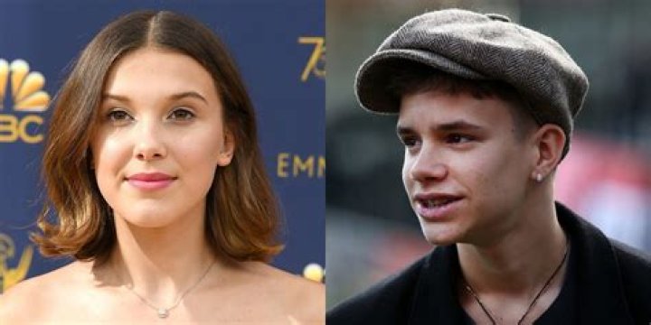 Romeo Beckham and Millie Bobbie Brown
