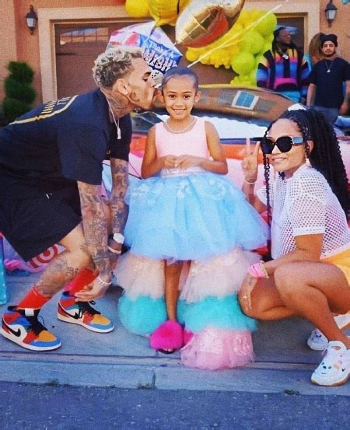 Royalty Brown with her dad Chris Brown