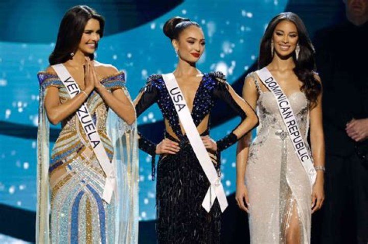 R&rsquo;Bonney Gabriel, Miss Universe USA 2022 competes on stage as a Top 16 finalist in her evening gown of choice during the 71st MISS UNIVERSE Competition&reg; on January 14th, 2023 at the New Orleans Ernst N. Morial Convention Center airing LIVE on The Roku Channel in English and Telemundo in Spanish. Contestants from around the globe have spent the last few weeks touring, filming, rehearsing and preparing to compete for the MISS UNIVERSE crown.