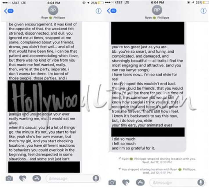 Ryan Phillippe Text Messages