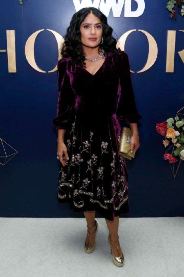 Salma Hayek 3rd Annual WWD Honors, Arrivals, New York, USA - 30 Oct 2018