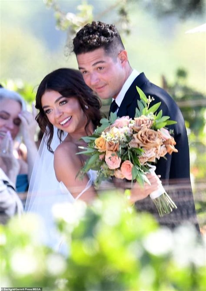 Sarah Hyland Stuns In Bridal White While Celebrating Would-Be Wedding Day With Wells Adams