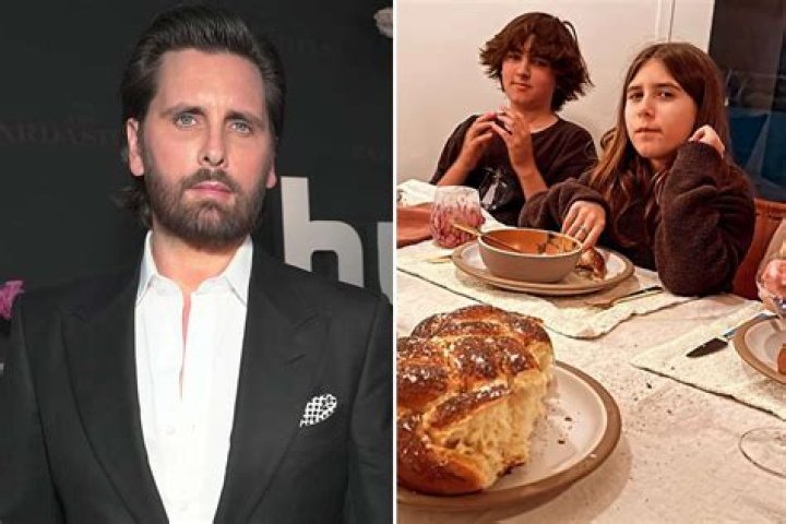 Scott Disick holds baby Mason