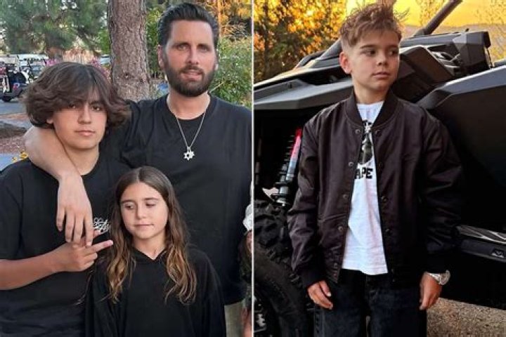 scott disick with kids reign and penelope