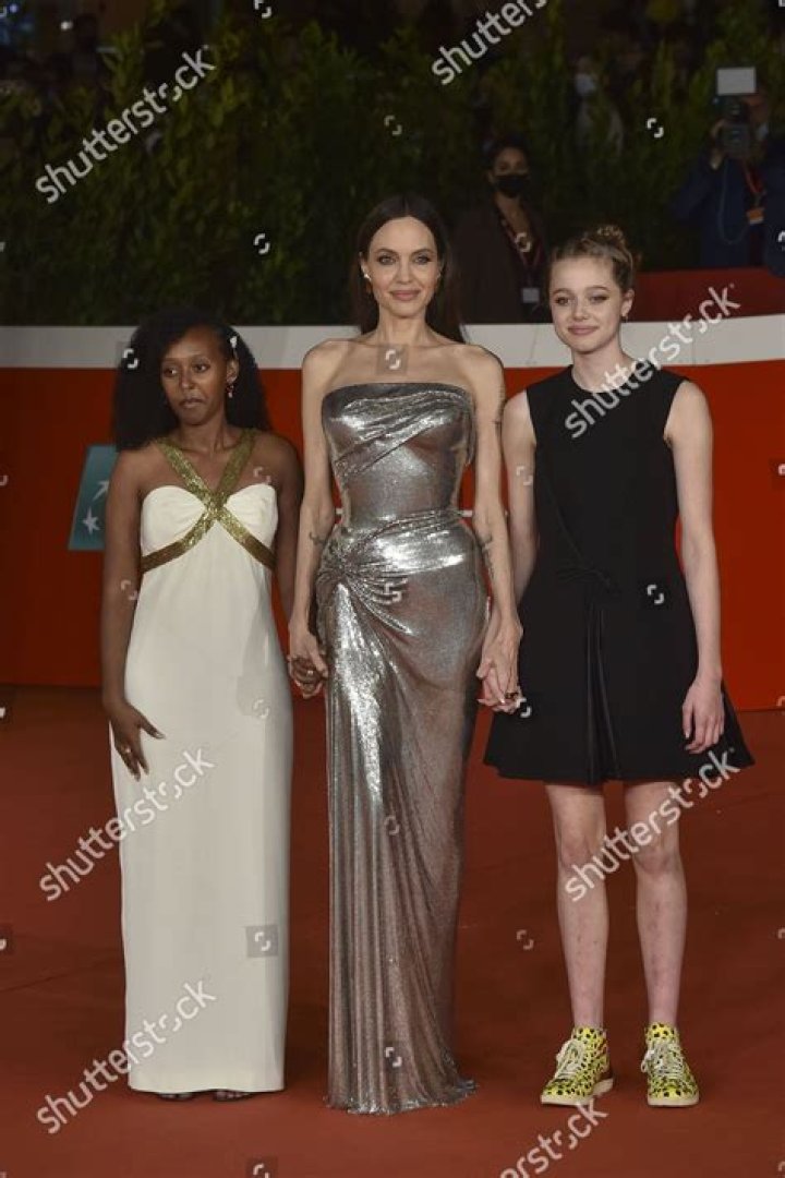 Shiloh Jolie-Pitt, Zahara Jolie-Pitt, Angelina Jolie, Vivienne Jolie-Pitt, Maddox Jolie-Pitt and Knox Jolie-Pitt 'Eternals' film premiere, London, UK - 27 Oct 2021