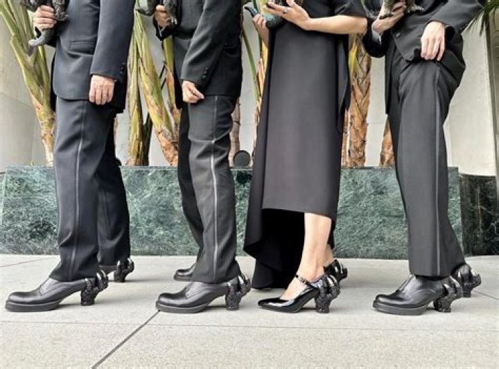 Shoes at the scene of the Ohio shooting
