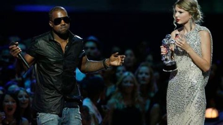 Singer Kanye West takes the microphone from singer Taylor Swift as she accepts the "Best Female Video" award during the MTV Video Music Awards in New York. Swift may have ended her feud with Katy Perry but the one with Kanye West seems simply not to want to die. New leaked video clip of the entire four-year-old phone call between the rapper and pop superstar about his controversial song "Famous" have been posted online and further complicate the picture of what happened Kanye West Taylor Swift, New York, United States - 13 Sep 2009