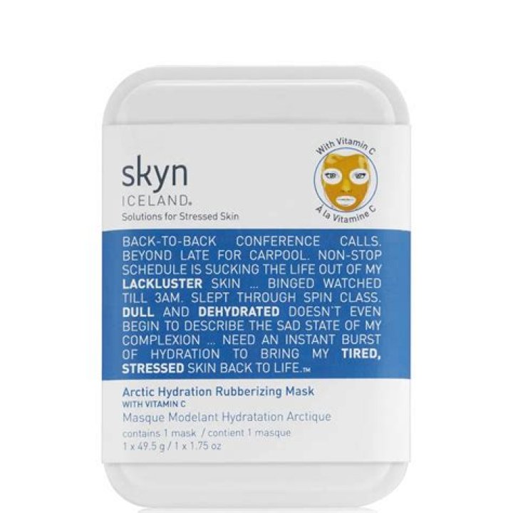 Skyn ICELAND Arctic Hydration Rubberizing Mask, $12 for single, $30 for 3 pack, skyniceland.com