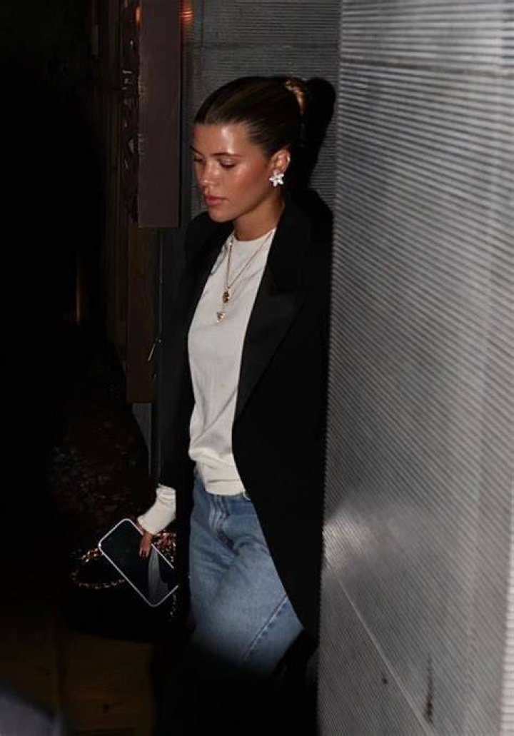 Sofia Richie Wearing A Black Bikini