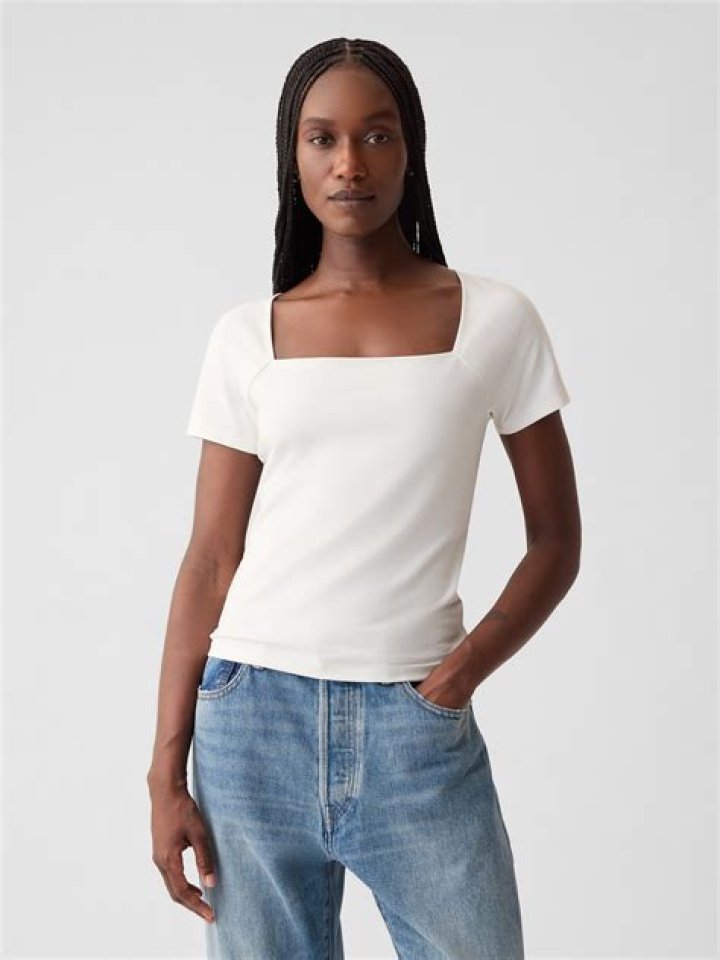 Square neck top