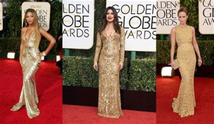 Stars In Gold Dresses In 2017