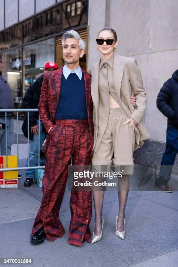 Tan France and Gigi Hadid At La Detresse Launch