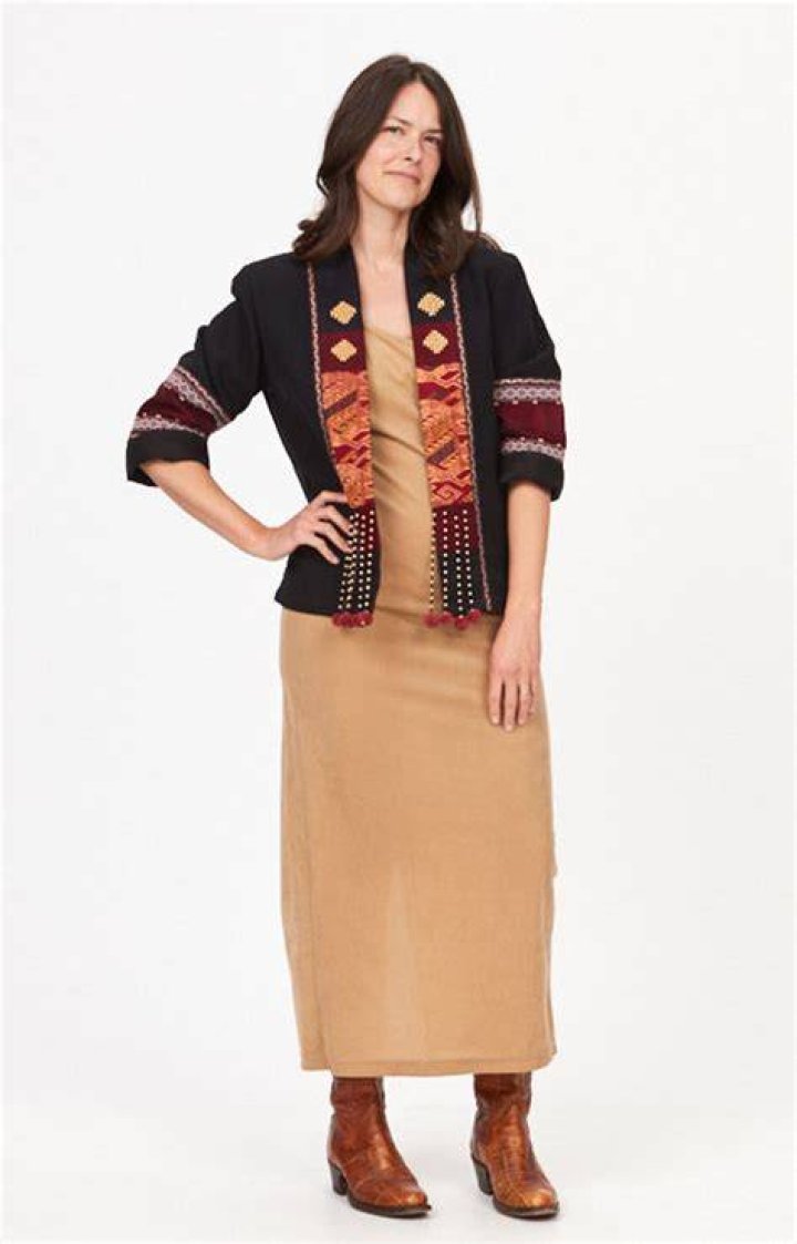 tan sheath dress