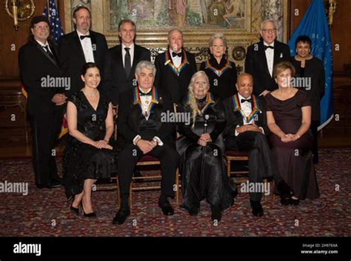 The recipients of the 44th Annual Kennedy Center Honors pose for a group photo following the Medallion Ceremony at the Library of Congress in Washington, D.C. on Saturday, December 4, 2021. From left to right back row: 'Saturday Night Live' creator Lorne Michaels, legendary stage and screen icon Bette Midler. Front row, left to right: operatic bass-baritone Justino Diaz, singer-songwriter Joni Mitchell and Motown founder, songwriter, producer and director Berry Gordy.. 44th Annual Kennedy Center Honors Formal Artist's Dinner Arrivals, Washington, District of Columbia, United States - 05 Dec 2021