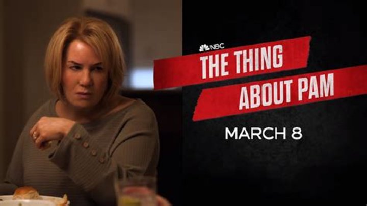 THE THING ABOUT PAM -- Season: 1 -- Pictured: (l-r) Ren&eacute;e Zellweger as Pam Hupp, Judy Greer as Leah Askey, Josh Duhamel as Joel Schwartz, Katy Mixon as Betsy Faria, Glenn Fleshler as Russ Faria &mdash; (Photo by: Frank Ockenfels 3/NBC)