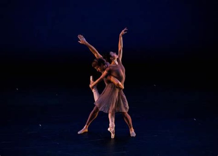 Tiler Peck and Adrian Danchig-Waring of "Morphoses, The Wheeldon Company" perform "Mercurial Manoeuvres Pas de Deux" at the Gerald R. Ford Amphitheater in Vail, Colo. on Friday evening, Aug. 7, 2009 as part of the Vail International Dance Festival. (AP Photo/Peter M. Fredin)