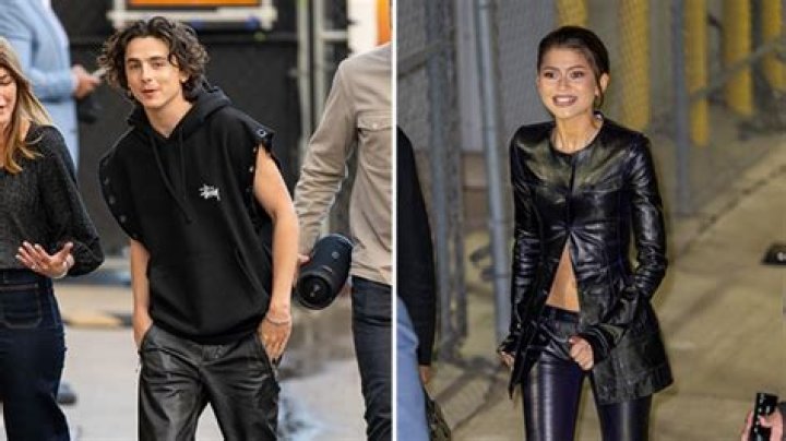 Timothee Chalamet & Zendaya Coordinate in Leather Looks as They Promote ‘Dune: Part 2’ on ‘Jimmy Kimmel Live’