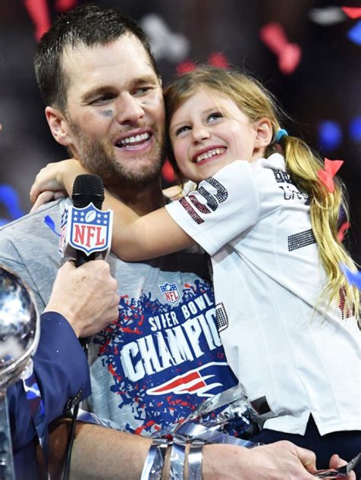 Tom Brady Holds Daughter Vivian After Winning