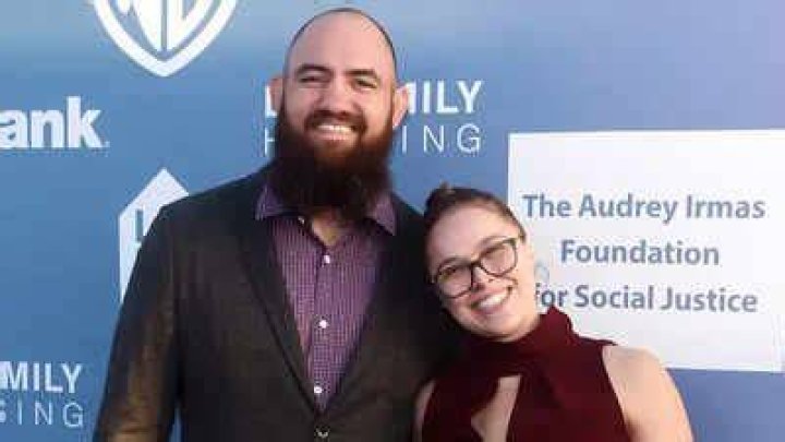 Travis Browne and Ronda Rousey WWE Hall Of Fame Induction, New Orleans, USA - 06 Apr 2018