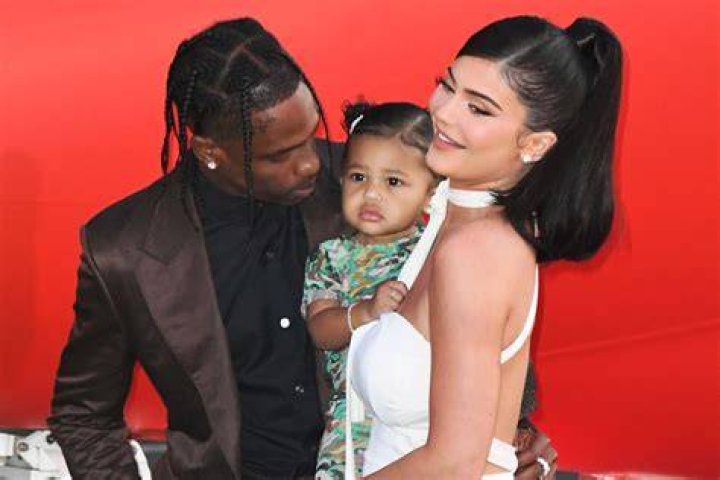 Travis Scott, Kylie Jenner and Stormi Webster