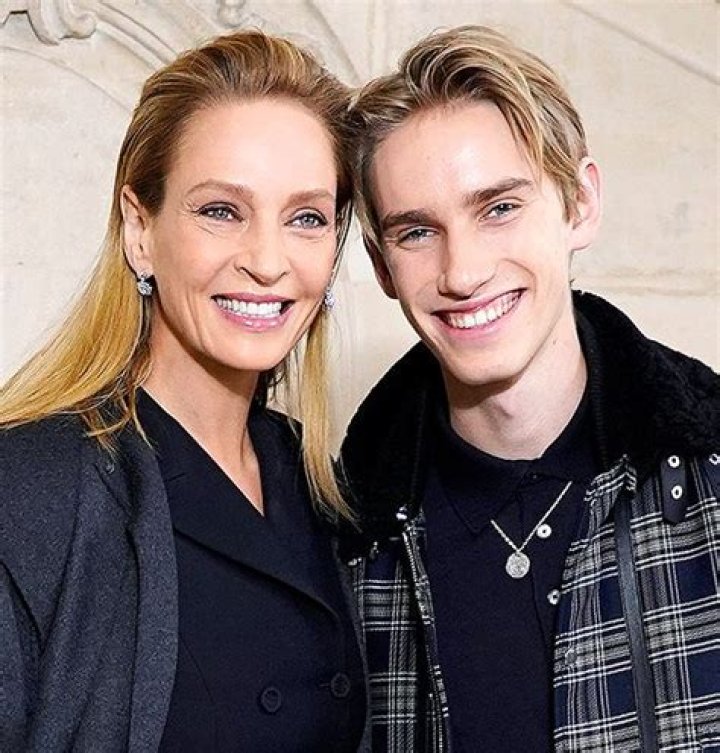 Uma Thurman With Her Son Levon Thurman-Hawke