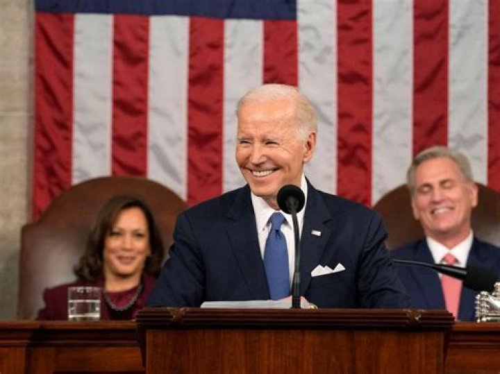 US President Joe Biden delivers his first State of the Union Address before lawmakers in the US Capitol in Washington, DC, USA, 01 March 2022.The State of the Union address in Washington DC, USA - 01 Mar 2022