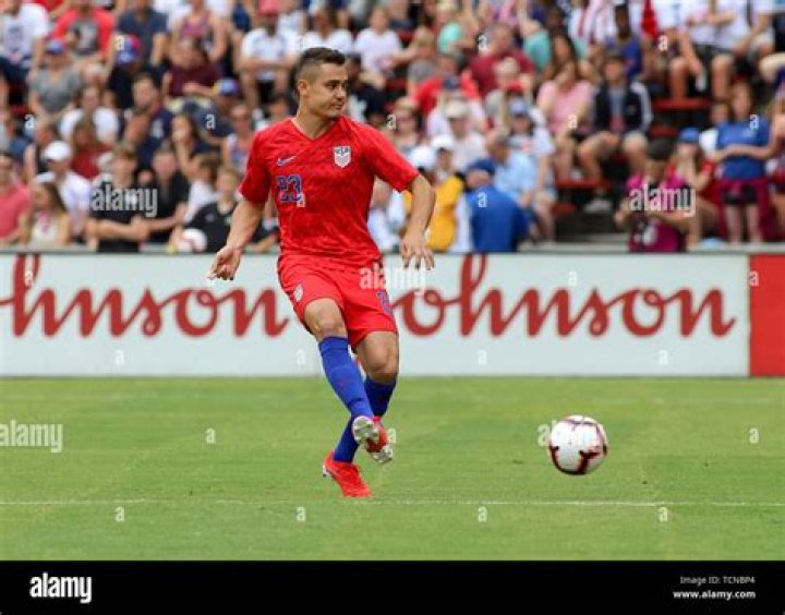 USMNT player Aaron Long plays the ball during an international friendly soccer game between the US Men's National Team and the Venezuela National Football Team at Nippert Stadium in Cincinnati, Ohio Soccer Venezuela vs USMNT, Cincinnati, USA - 09 Jun 2019