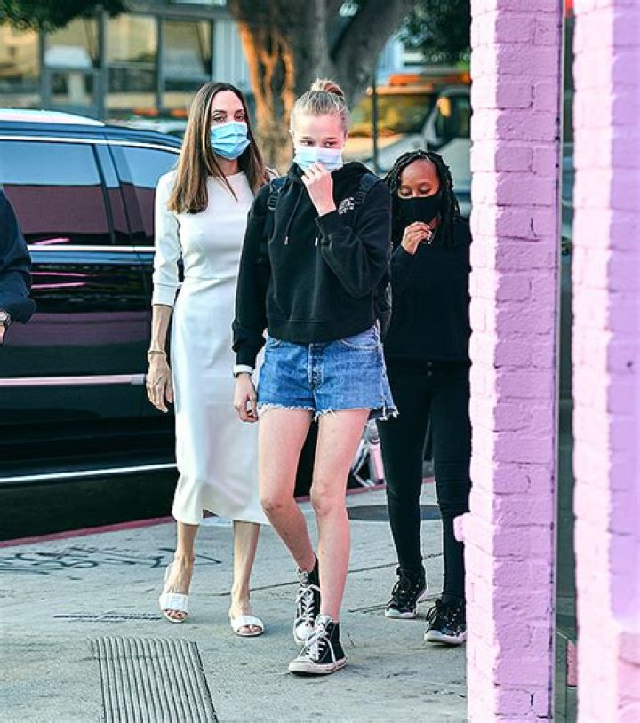 Vivienne Jolie-Pitt, 12, Is Stylish In Black Jean Shorts On Shopping Trip To Pet Store With Mom Angelina