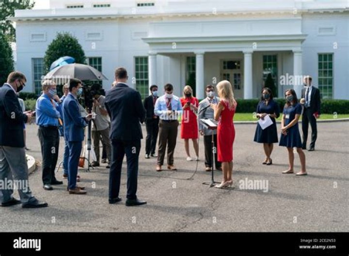 White House counselor Kellyanne Conway talks to reporters about the coronavirus, outside the White House, in WashingtonVirus Outbreak Trump, Washington, United States - 01 Apr 2020