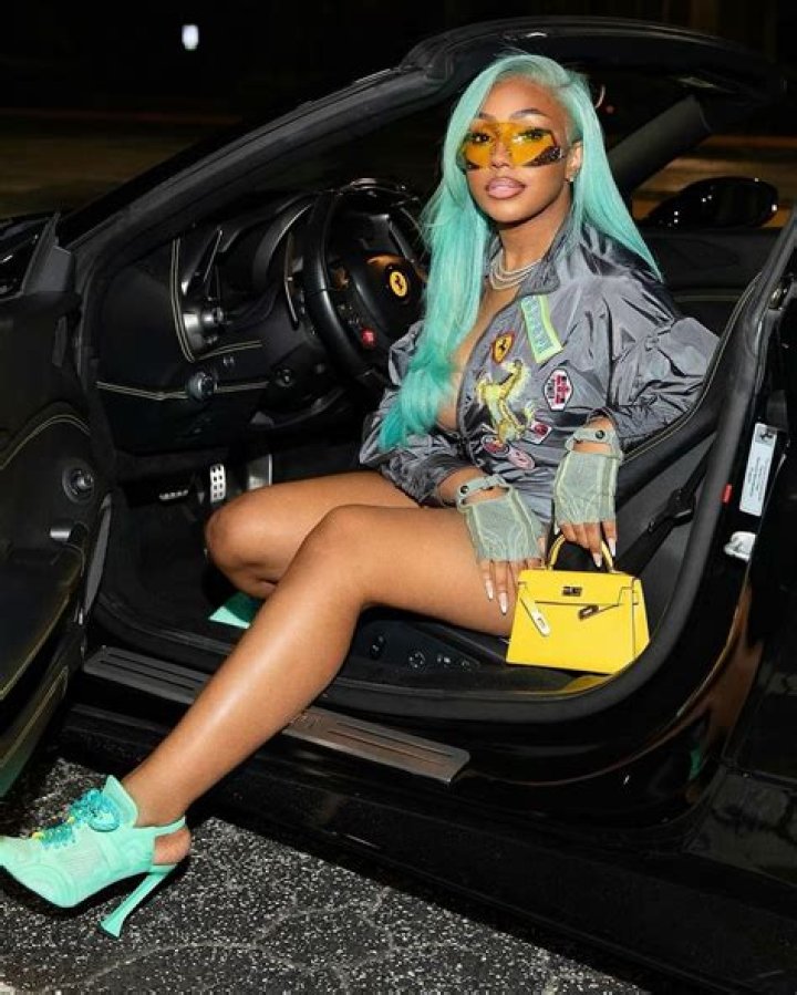 Yung Miami in the front row Jeremy Scott show, Front Row, Fall Winter 2019, New York Fashion Week, USA - 08 Feb 2019