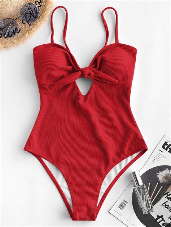 Zaful Front-Knot Two-Piece Swimsuit