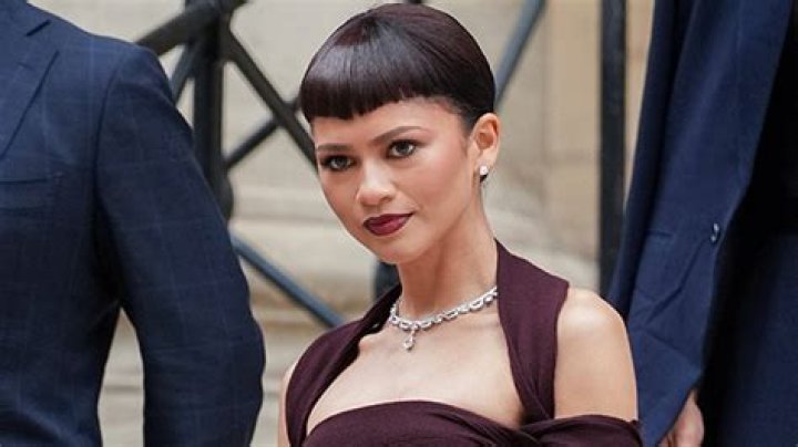 Zendaya Slays in Gorgeous Plum Gown at Fendi PFW Show After Debuting New Micro Bangs